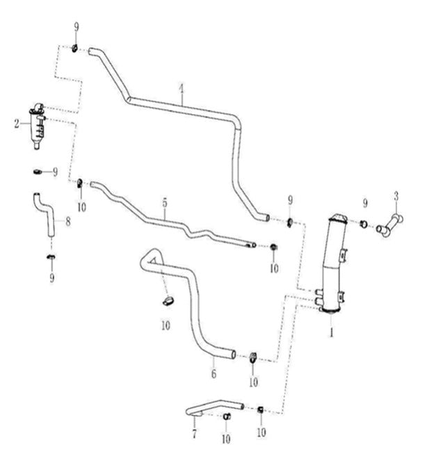 Oil and gas separator tube F