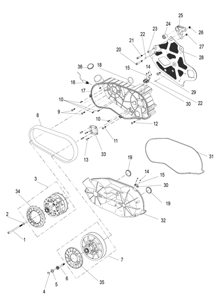 Primary CVT fan