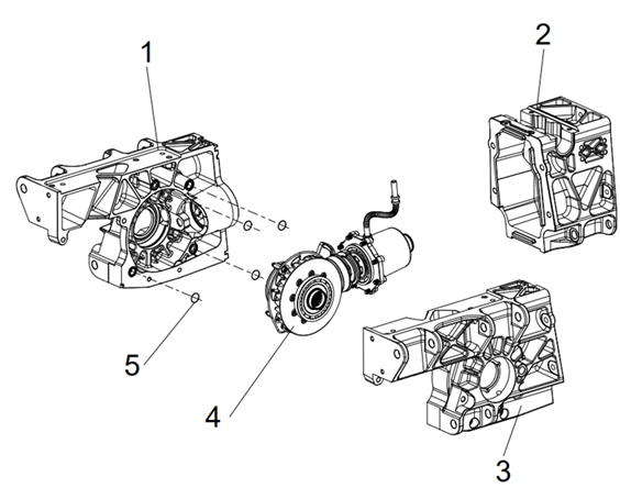 Front diff transmission component