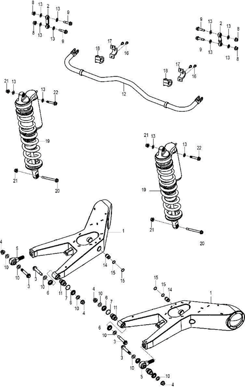 Press plate of rear stabilizer bar