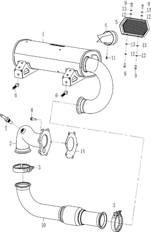 Exhaust tube weld assembly II