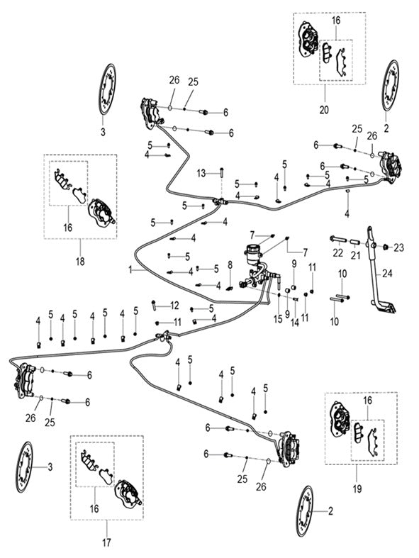 Brake oil tube clamp