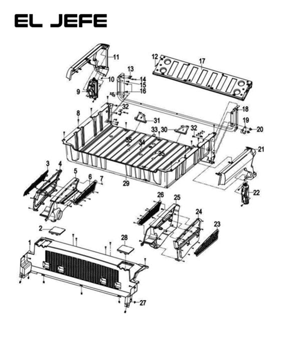 Tailgate cable fixing pin