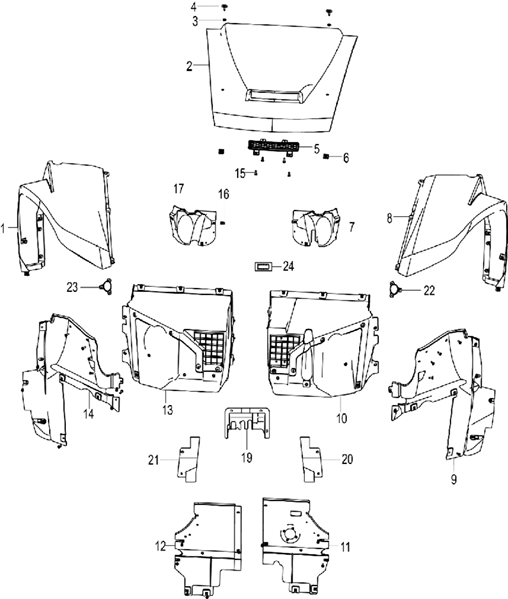 Left front surround panel