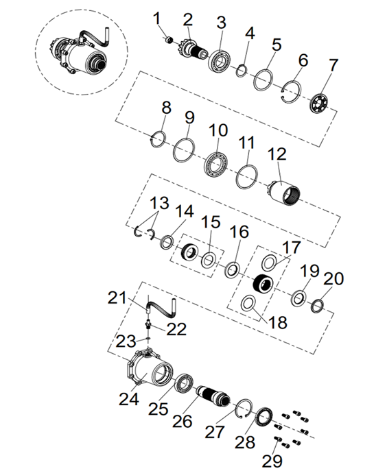 Main gear gasket