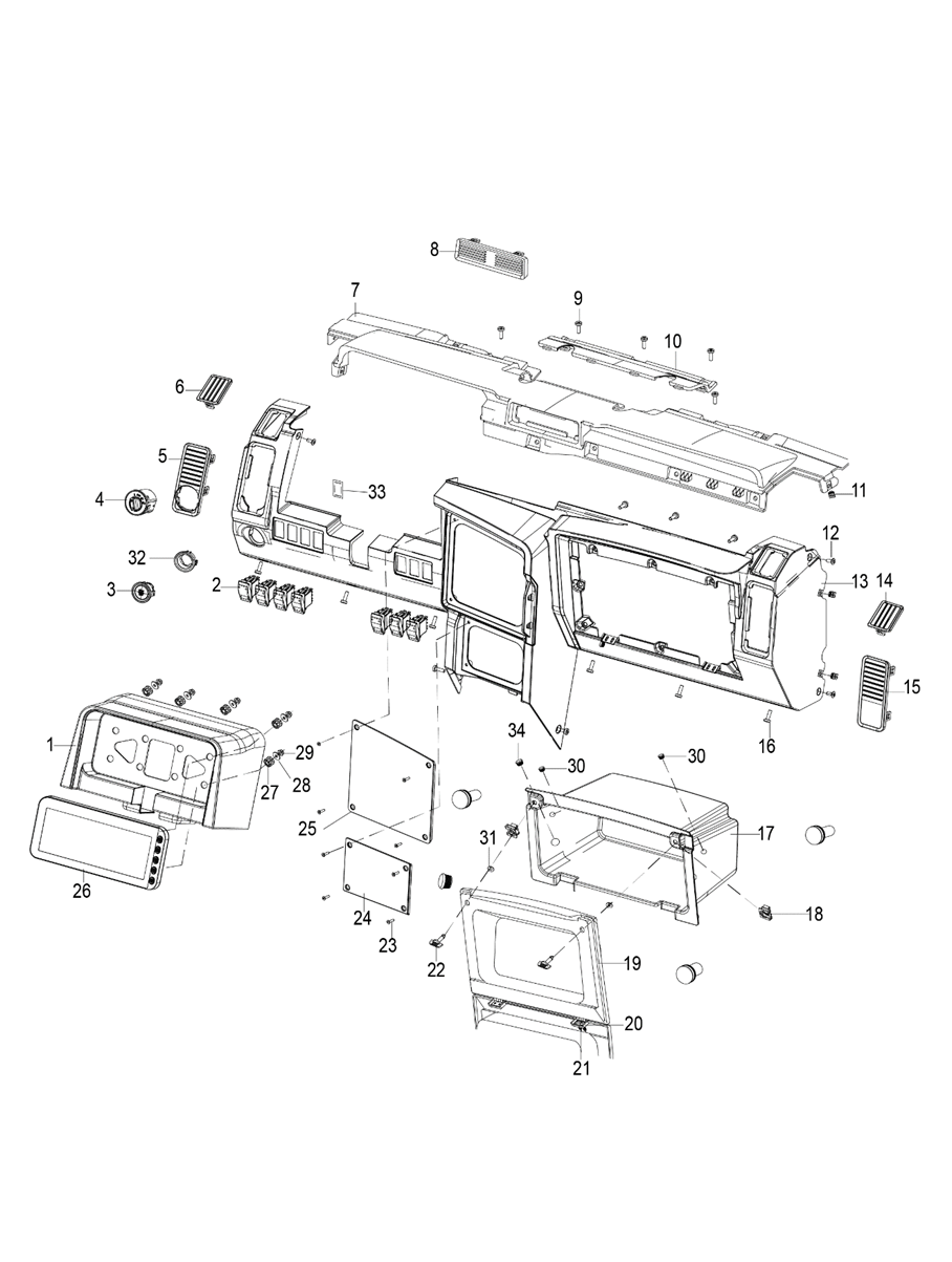 PANEL, SWITCH, LOWER