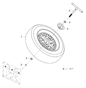 Spare tire T Handle Mount: Complete kit