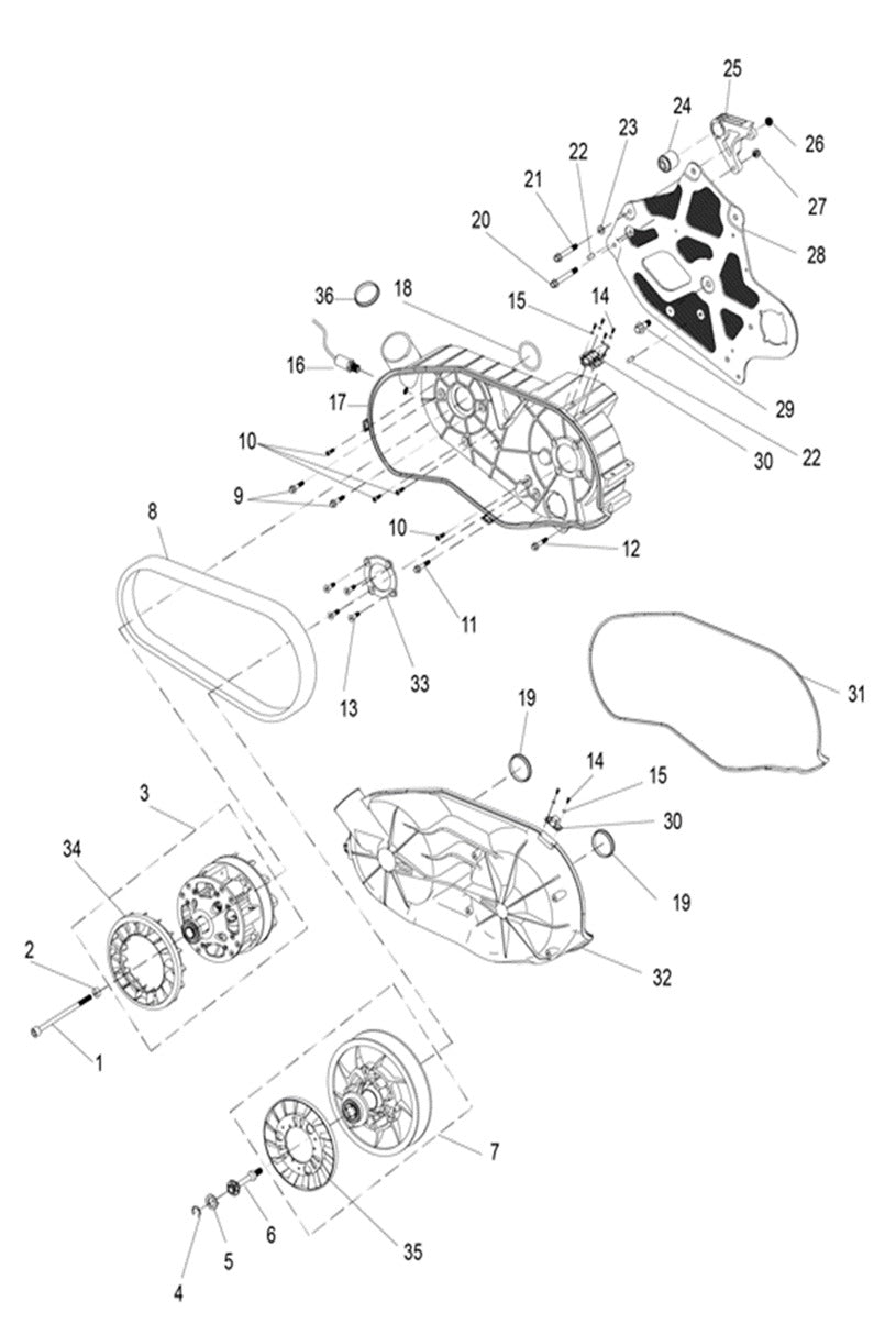 Washer :Primary Clutch bolt spacer 14.5×20.7×5