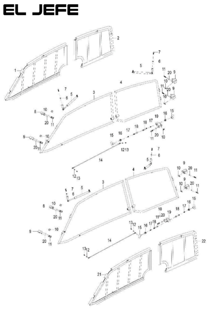 Door gas spring assembly I