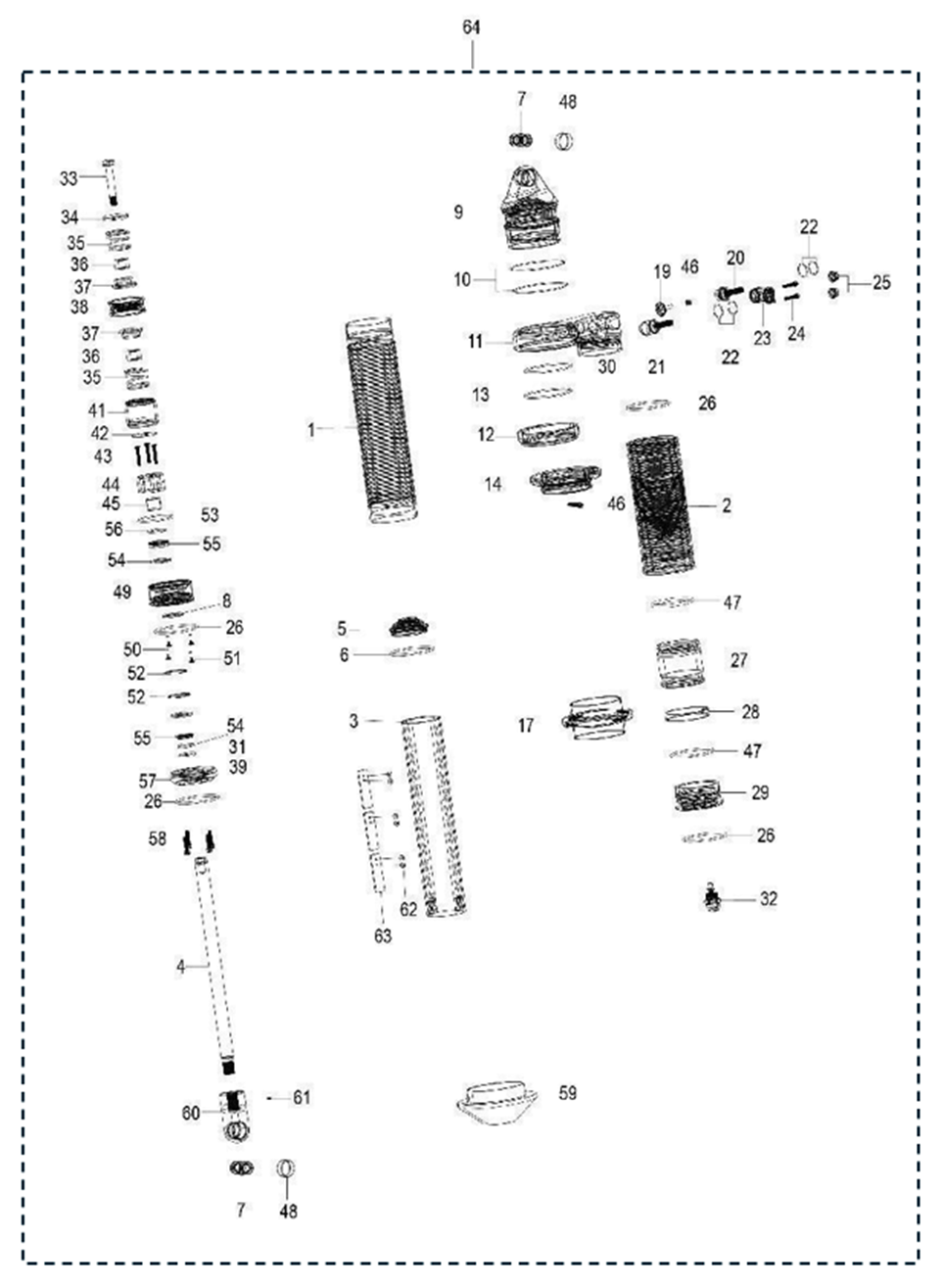 Rear shock absorber sub assembly