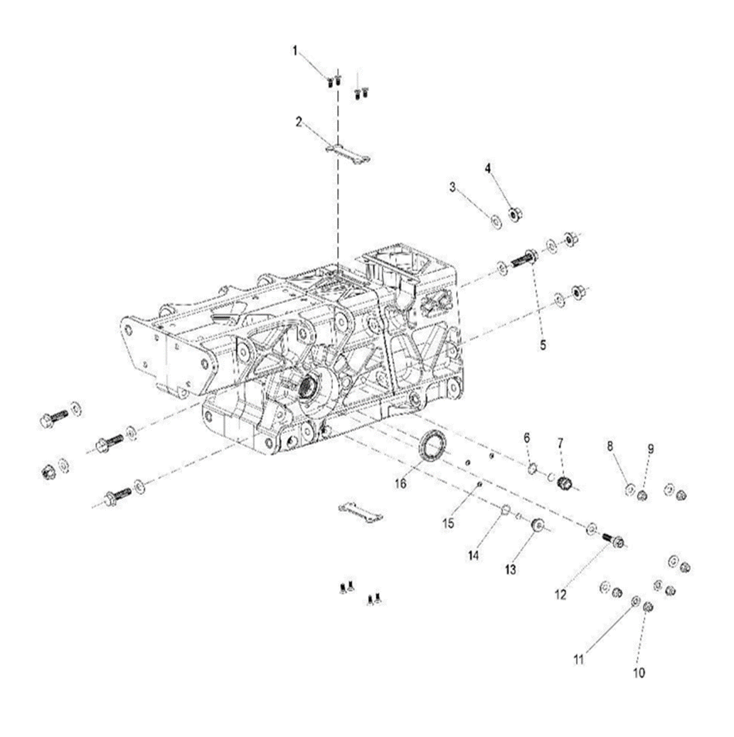 Hex lock nut with flange M12