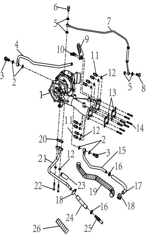 Banjo bolt 7/16-24×25