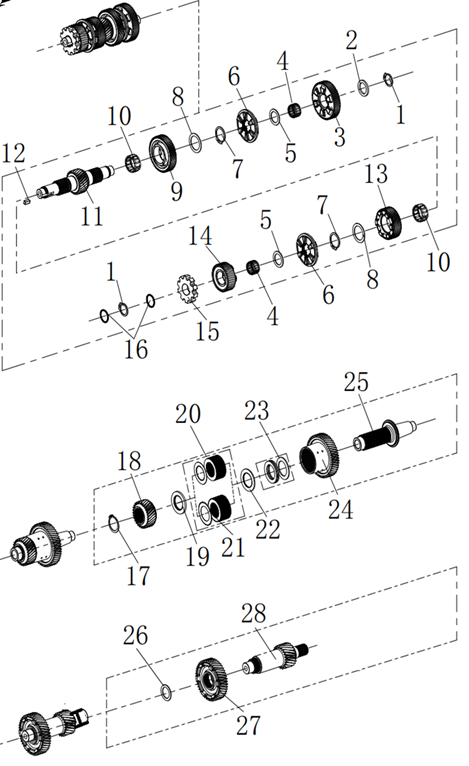 R driven gear