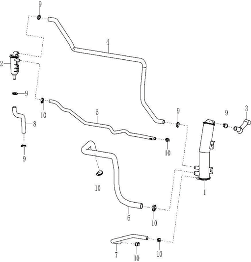 Oil and gas separator tube D