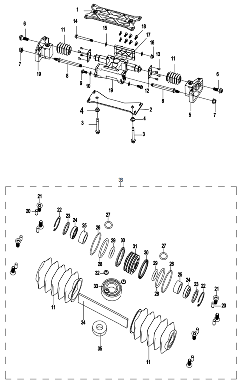 Hex bolt with flange M10×1.25×110