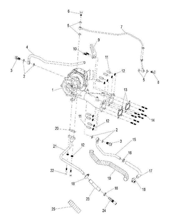 Turbo oil-return pipe connector