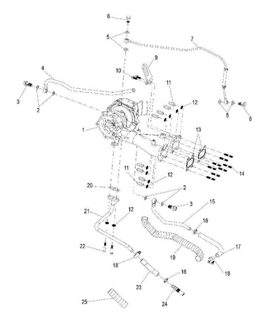 Turbo oil-return bracket gasket