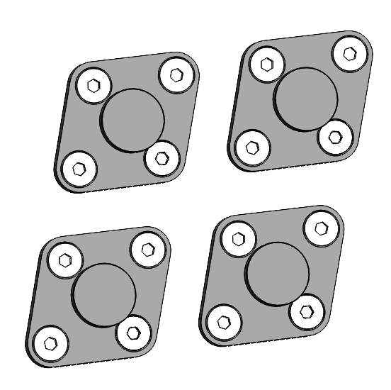 Speed UTV Bolt on Jack Point 4 Pack
