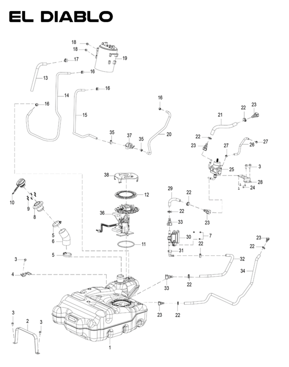 Fuel tank gasket B