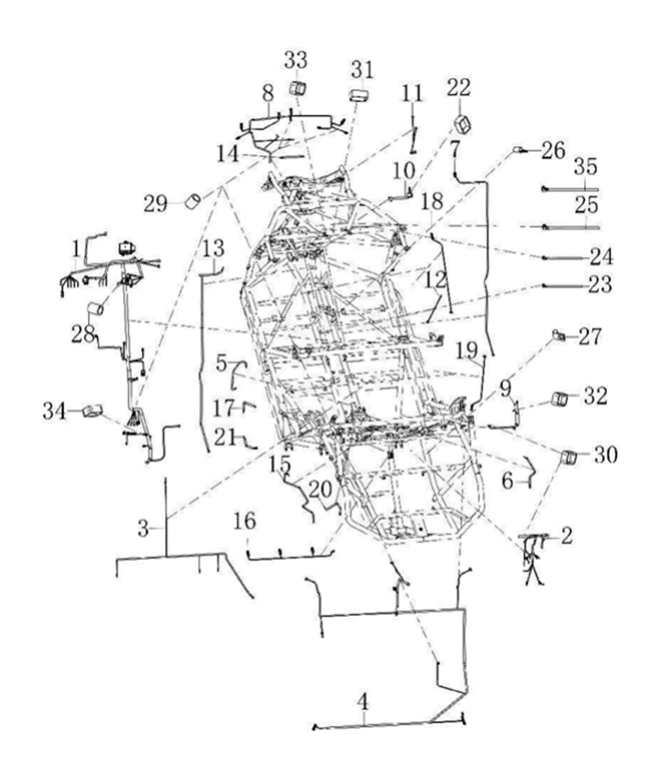 Pedal attachment wire