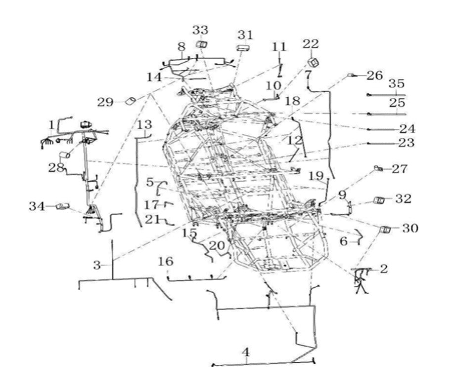 Rear cable component