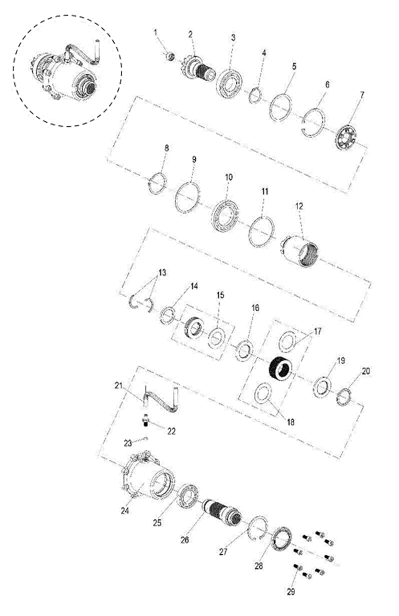 Saddle gasket semi circlip