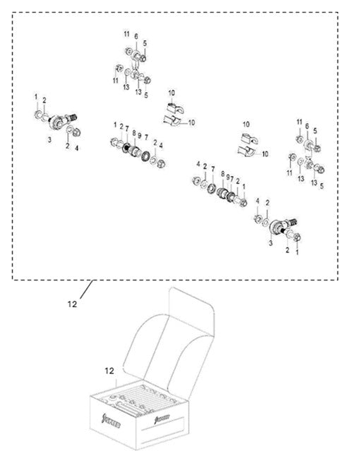 Knuckle ball stud A assembly