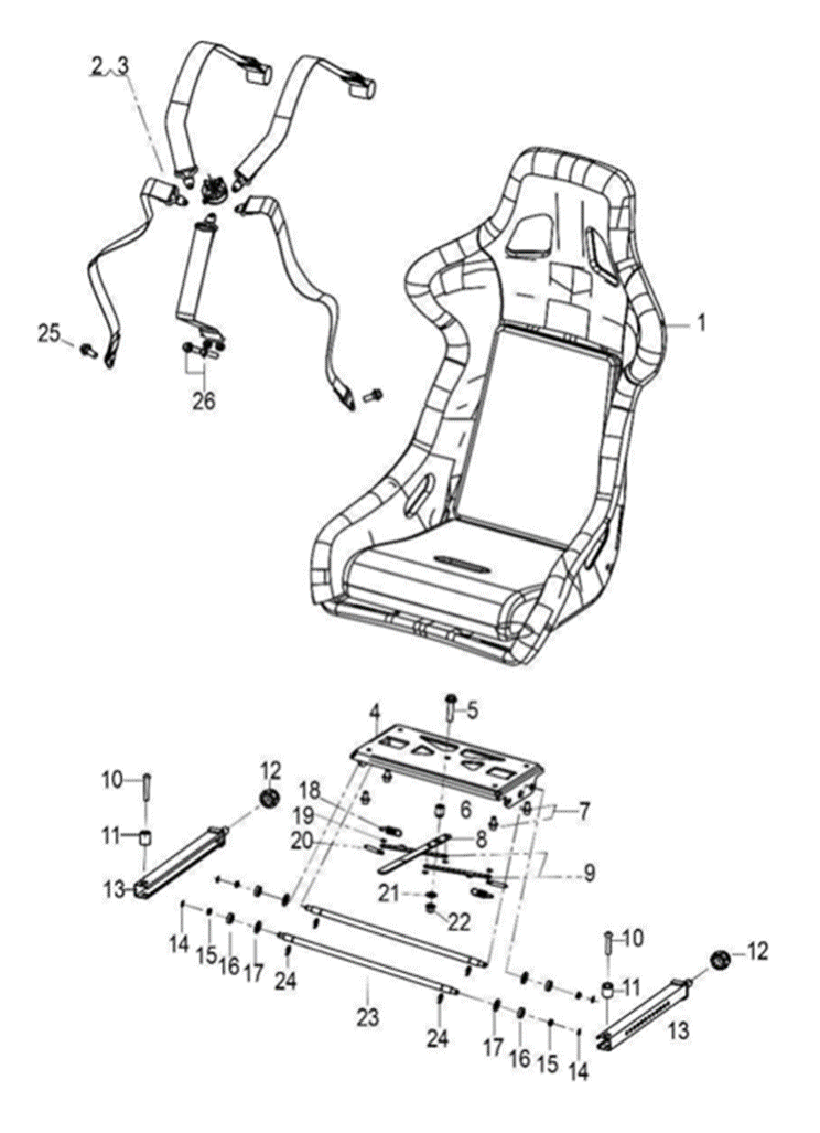 Seat Belt Assy(Without Wire)