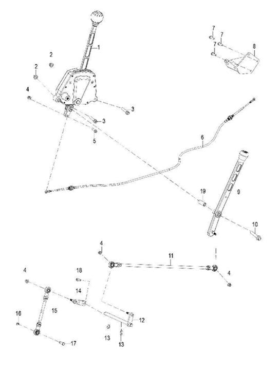 Gear shift lever mechanism assembly I