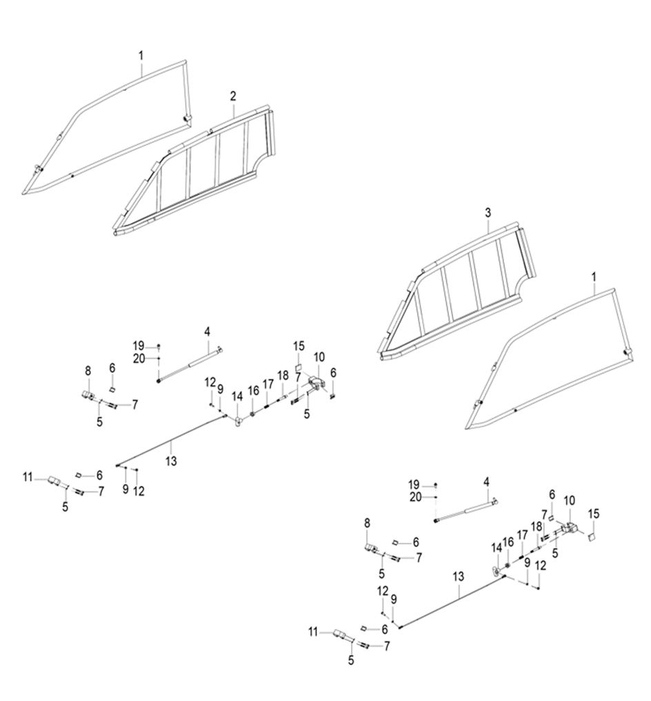 Door gas spring assembly I