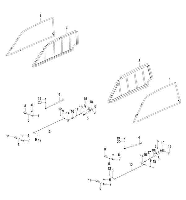 Door gas spring assembly I - SpeedUTVParts