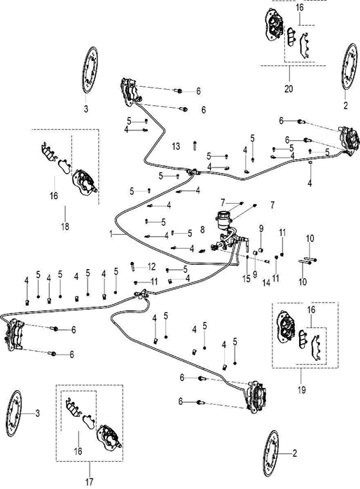 Tension spring 0A (brake pedal return spring)