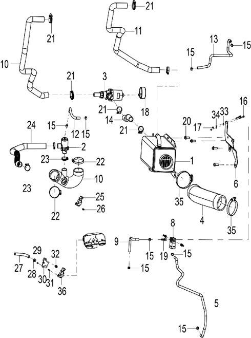 Turbo exhaust pressure valve tube Ⅱ