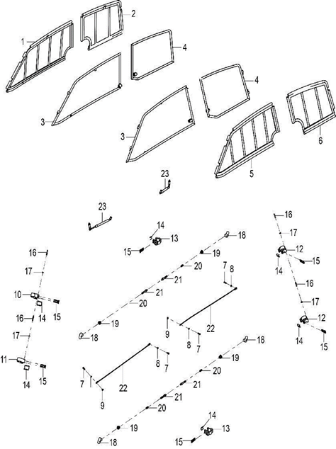 Upper door clamp I