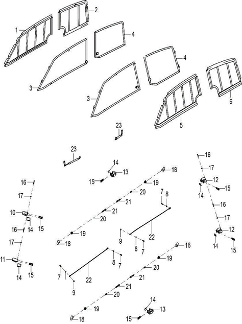 Door gas spring assembly I