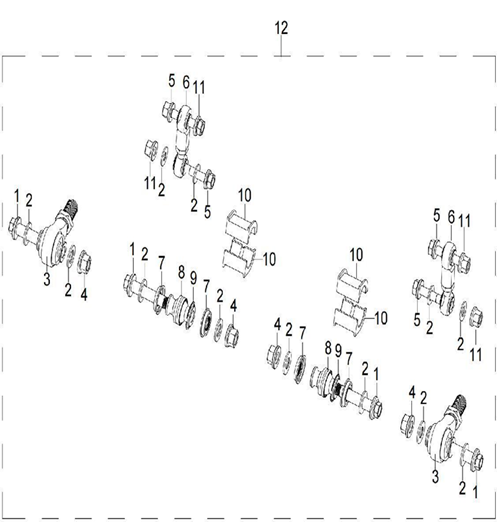 Press plate of rear stabilizer bar